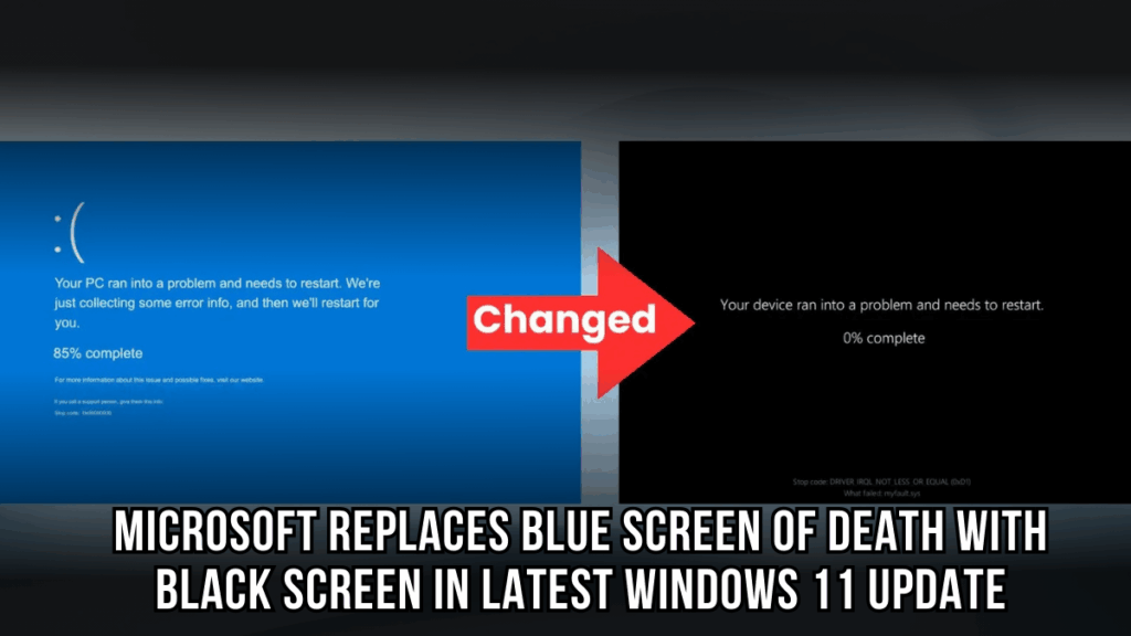 Windows BSOD becomes BSOD: Microsoft's Black Screen replaces Blue